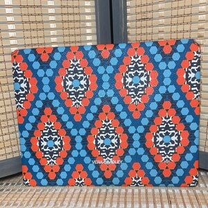 Vera Bradley Blue and Red Geometric Clutch